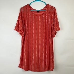 W5 Coral Striped Blouse